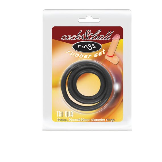 Набор эрекционных колец COCK AND BALL RINGS sexstyle | Зображення 5