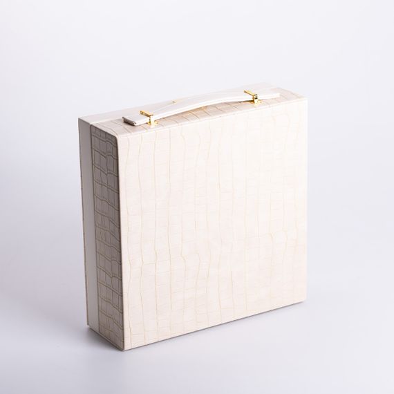 Шкатулка для украшений из эко кожи 2 яруса органайзер для ювелирных изделий | Зображення 6