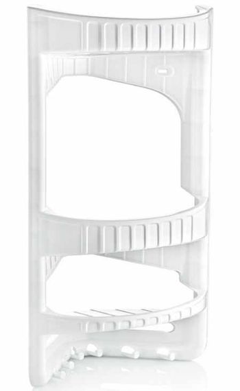 Полиця для ванної кімнати кутова біла ELIF