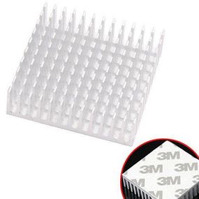 Радиатор алюминиевый для LED матриц VGA MB 40х40х11мм, клейкий