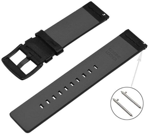 Кожаный ремешок Primo Classic для часов Motorola Moto 360 2nd gen (46mm) - Black | Зображення 3