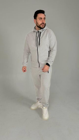 Чоловічий спортивний костюм база сірий | Зображення 1