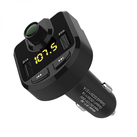 Автомобильный FM ФМ модулятор Terra ВТ36, Bluetooth, трансмиттер, вольтметр, USB зарядка 4.1 А | Зображення 6