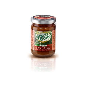 Соус Песто Rosso Goccia D’oro - соус Pesto с томатами -  0,13 л. (ИТАЛИЯ) - ОРИГИНАЛ