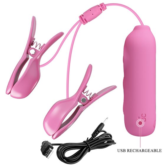 Затискачі для сосків - Pretty Love Nipple Clip Romantic Wave II Pink sexstyle | Зображення 4