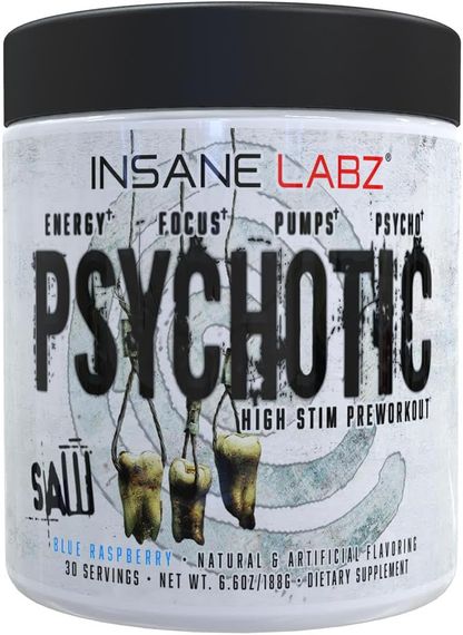 Передтренувальний комплекс Insane Labz Psychotic SAW 30 serv (Blue Raspberry)