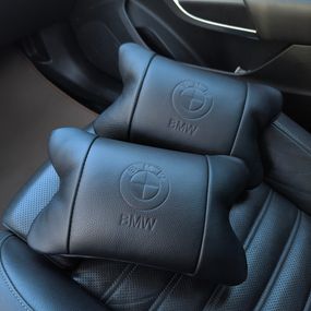 Подушка для комфорта в авто BMW БМВ, Подушка под голову для поездок на подголовник в авто RD-66