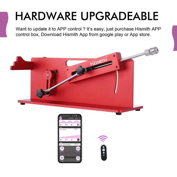 Смарт секс-машина Hismith Table Top 2.0 Pro APP Red, настольная версия | Зображення 6