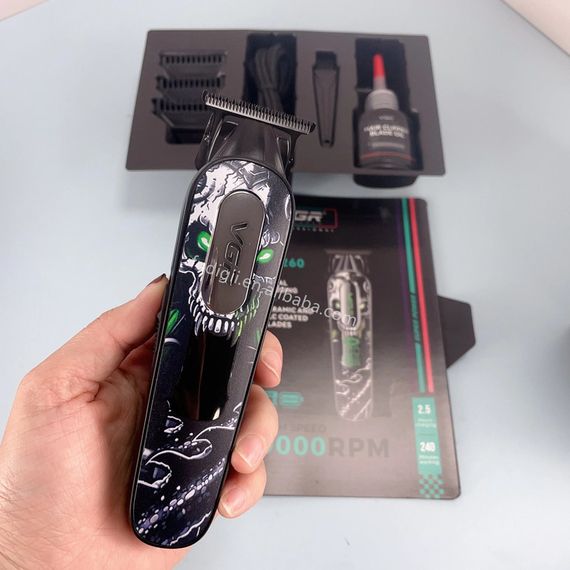 Тример V-260 Green, 3 насадки, акумулятор 2000mAh, 9000 RPM, LED-дисплей (46072-V-260 GREEN_923) | Зображення 7