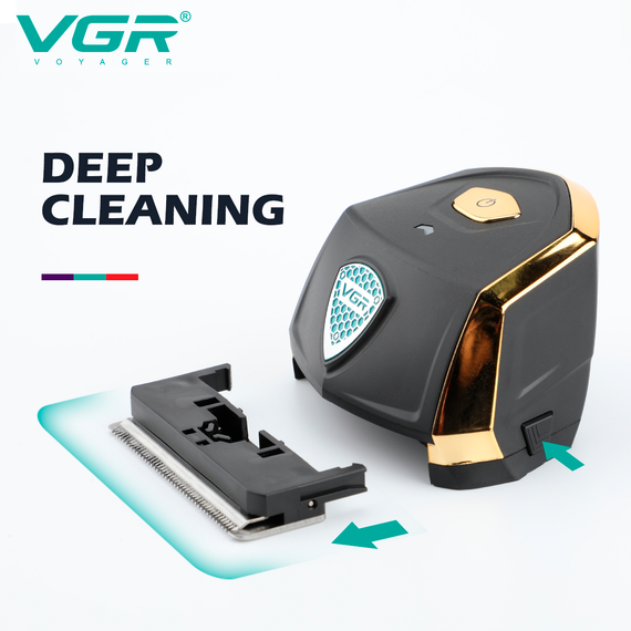 Аккумуляторная машинка для стрижки VGR V-910, 9 насадок, 700 mAh, водонепроницаемая | Зображення 8