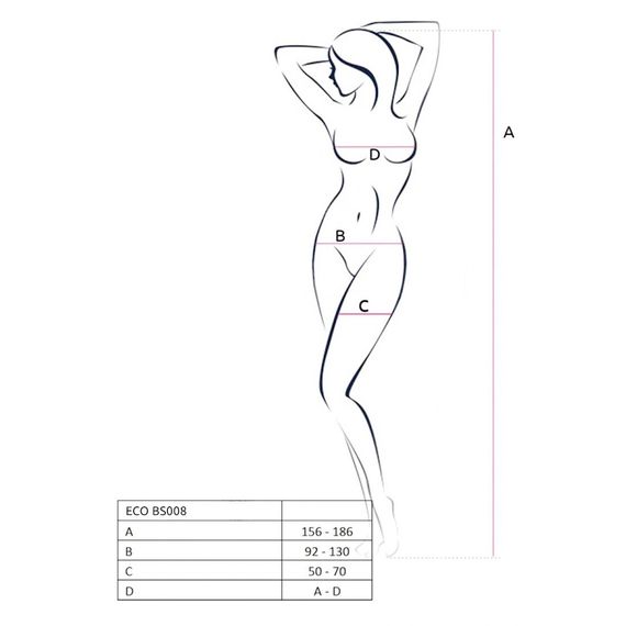 Бодістокінг Passion ECO BS008 red, з доступом, флористичний декор, імітація підв’язок | Зображення 4