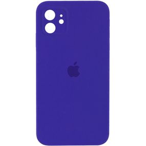 Чехол Silicone Case Square Full Camera Protective (AA) для Apple iPhone 11 (6.1") Фіолетовий/Ultra Violet