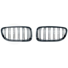 Решетки радиатора компл. BMW 3 E90 08-11 (глянц. чёрн., двойные), AutoTechteile, 700 0318, 700 0316