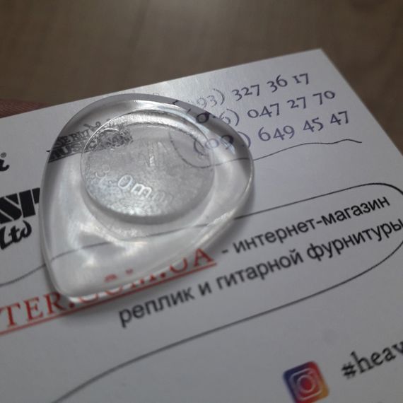 Медіатор медіатори Alice прозорі міцний оргпластик 3 мм для гітари електрогітари | Зображення 3