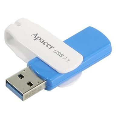 Flash Drive Apacer AH357 64GB (AP64GAH357U-1) Blue/White (AP64GAH357U-1) | Зображення 3