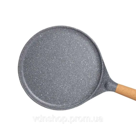 Алюминиевая блинная сковорода с мраморным антипригарным покрытием Ø 28 см, толстое дно MGC серый HP-4-430G | Зображення 3