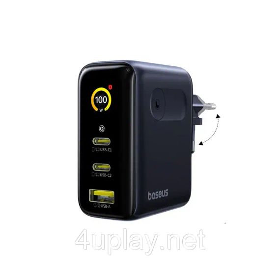Сетевое зарядное устройство Baseus PicoGo AE21 100W GaN Fast Charger | Зображення 2