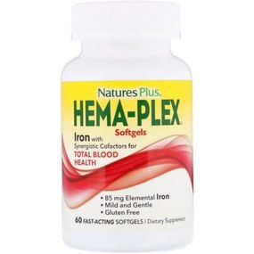Витаминно-минеральный комплекс Nature's Plus Hema-Plex 60 Fast-Acting Softgels NAP-37691