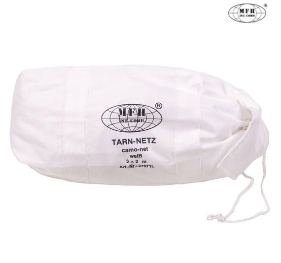 Маскувальна сітка зимова біла MFH Camo Net 2x3 м White | Зображення 1