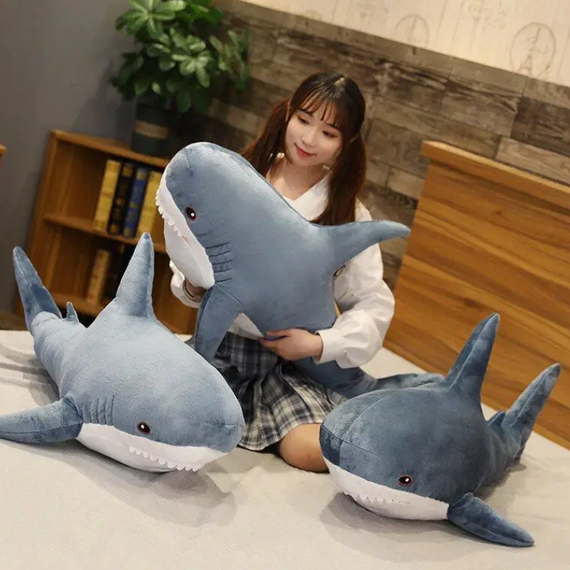 М'яка іграшка Акула-обіймашка 140 см, м'яка та затишна подушка-антистрес, іграшка подушка | Зображення 8