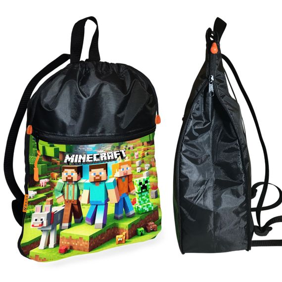 Шкільний рюкзак дитячий Minecraft + Сумка для взуття спортивної форми рюкзак-мішок для хлопчика (01736) | Зображення 1