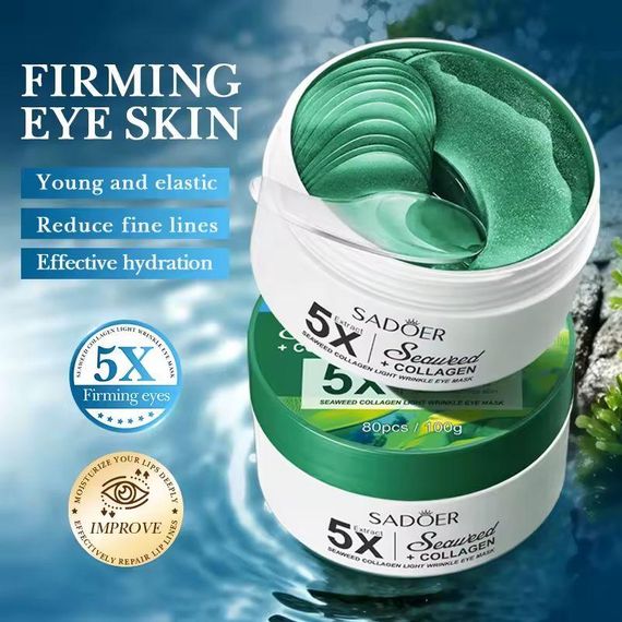 Патчі для очей Sadoer Seaweed + Collagen з екстрактом морських водоростей, 80 шт/100г | Зображення 1