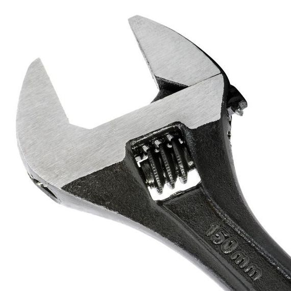 Ключ розвідний 150 мм, Cr-V, чорний, фосфатований, з полірованою головкою INTERTOOL XT-00561 | Зображення 5