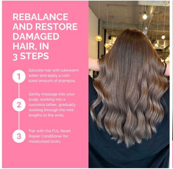 Відновлюючий шампунь для пошкодженого волосся FUL RESET REPAIR SHAMPOO + щітка масажер для голови | Зображення 3