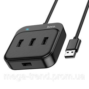 Hub адаптер Hoco Easy 4-in-1 converter HB31 (USB to USB2.0*4) (L = 1.2 M)