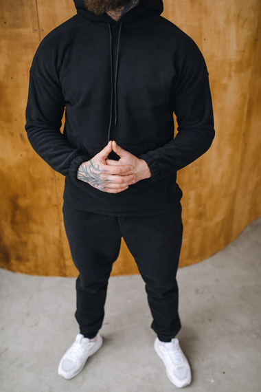 Костюм Плюш капюшон чёрный S | Зображення 3