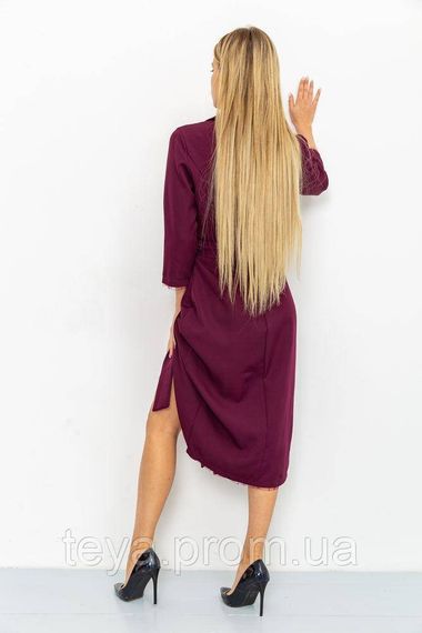 Якісна жіноча сукня однотонна сезон демісезон колір темно-сливовий розмір S FG_00833 | Зображення 4
