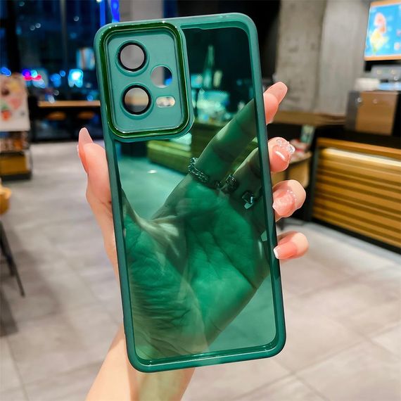 М'який силіконовий чохол зі склом на камеру для Xiaomi Redmi Note 12 Pro Plus 5G колір Зелений