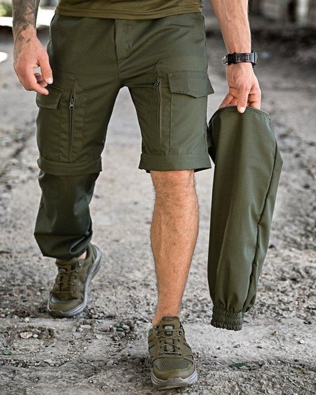 Тактичні штани шорти джогери MINISTERIUM олива ПП7807 | Зображення 7