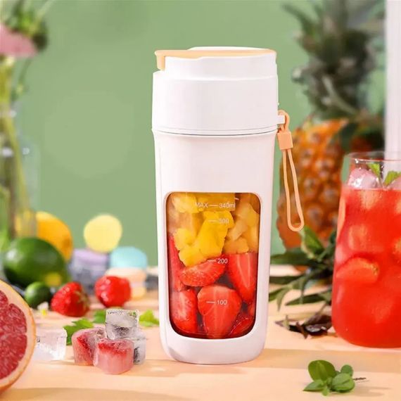 Блендер на акумуляторі для коктейлів та фрешів міні JUICER KS-FSV8 W14 M | Зображення 2
