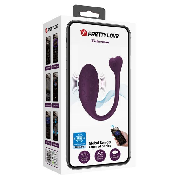 Віброяйце кероване смартфоном Pretty Love - Fisherman Purple Mobile APP, BI-300016HP-1 Sex Aura | Зображення 9