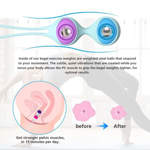 Набор разноцветных вагинальных виброшариков Every Night Toys с вибрацией и дистанционным пультом sexstyle | Зображення 4