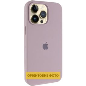 Чохол Silicone Case (AA) Logo with MagSafe для Apple iPhone 16 (6.1") Бежевий / Desert Gold Сірий / Lavender