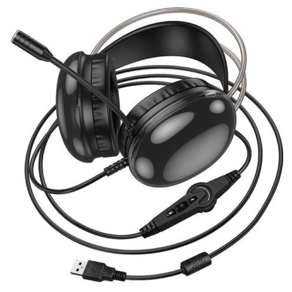 Навушники HOCO W109 Plus Rich USB7.1 channel gaming headphones Black | Зображення 5