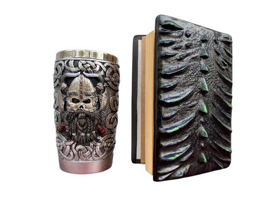 Подарунковий набір Стакан 3D Вікінг Лицарь і Блокнот 3D «Око Лісового Дракона» | Зображення 1