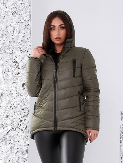 Елегантна жіноча парка, арт. 300, хакі | Зображення 3