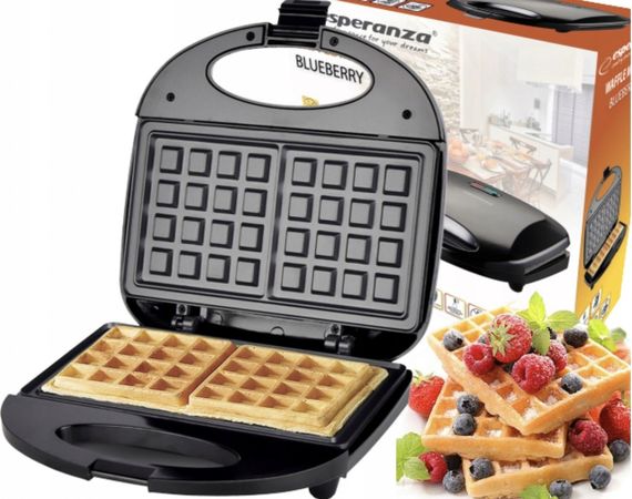 Вафельниця електрична Esperanza EKT008 Blueberry для бельгійських вафель на 2 вафлі 1000 Вт | Зображення 4