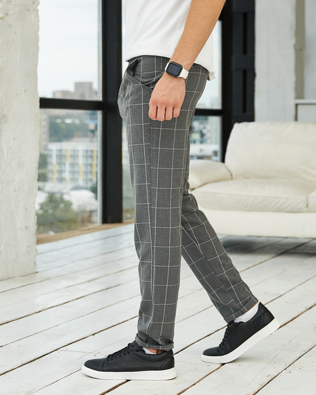 Штани сірий квадрат сірий S XL | Зображення 4