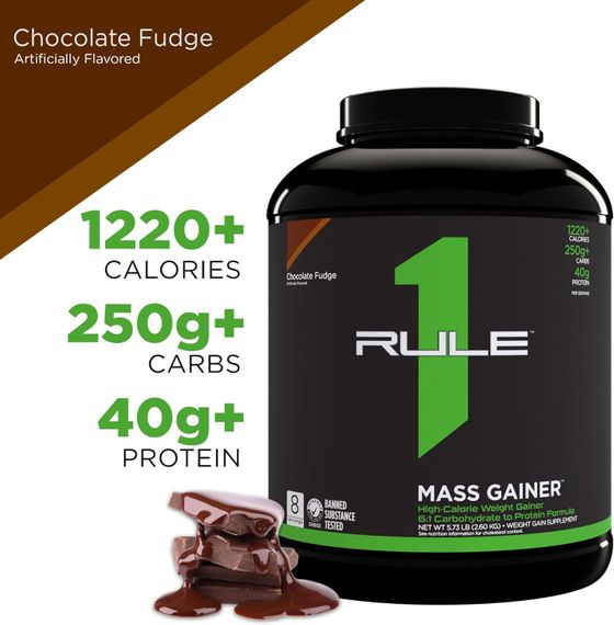 Гейнер Rule One Mass Gainer 2.6 kg (Chocolate Fudge) | Зображення 2