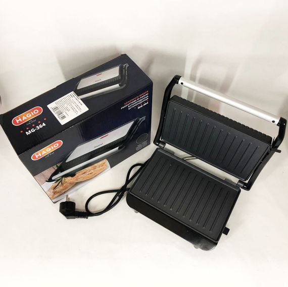 Гриль електричний притискний Magio MG-364 / Гриль бутербродниця вафельниця / VU-907 Бутербродниця побутова | Зображення 1