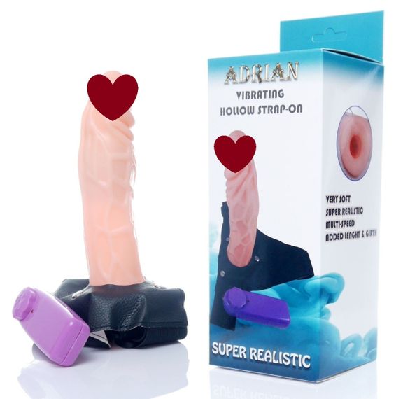 Страпон чоловічий з вібрацією BOSS - Adrian Hollow Strap-on, BS4600009 sexstyle