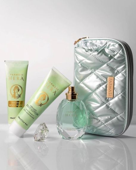 Набір парфумована вода + гель для душу + лосьйон для тіла + косметичка Hera Farmasi | Зображення 3