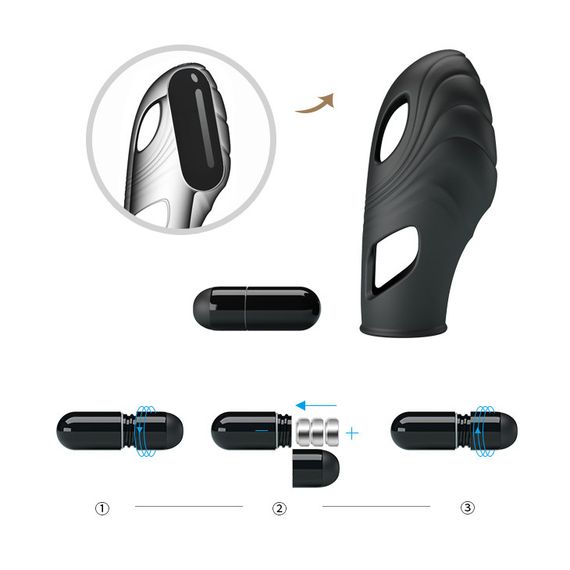 Насадка на палець - Pretty Love Lich Finger Vibrator Black sexstyle | Зображення 1