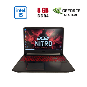 Ігровий ноутбук Б-клас Acer Nitro AN515-55 / 15.6" (1920x1080) IPS / Intel Core i5-10300H (4 (8) ядра по 2.5 - 4.5 GHz) / 8 GB DDR4 / 256 GB SSD / nVidia GeForce GTX 1650, 4 GB GDDR6, 128-bit / WebCam / HDMI б/в