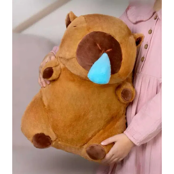 Дитяча іграшка Капібара із соплею на механізмі, іграшка антистрес капібара сопля в польоті, 52 см