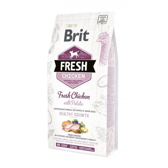 Корм Brit Fresh Chicken with Potato Puppy Healthy Growth с курицей и картофелем для щенят 2.5 кг
